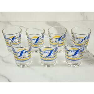 Southern Airways Airline Shot Glass 23rd Anniversary 1949 - 1972 x7 New Vintage